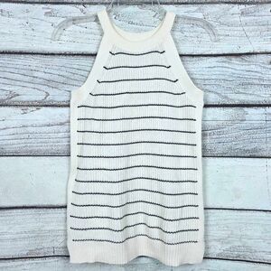 Old Navy Ribbed Striped Sweater Tank Top XS Cotton